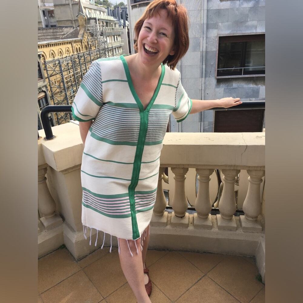 Laurence Heller kaftan tunic caftan designer luxury L XL